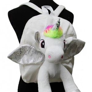 3D Unicorn Hologram Fuzzy Furry Cute Backpack Bag